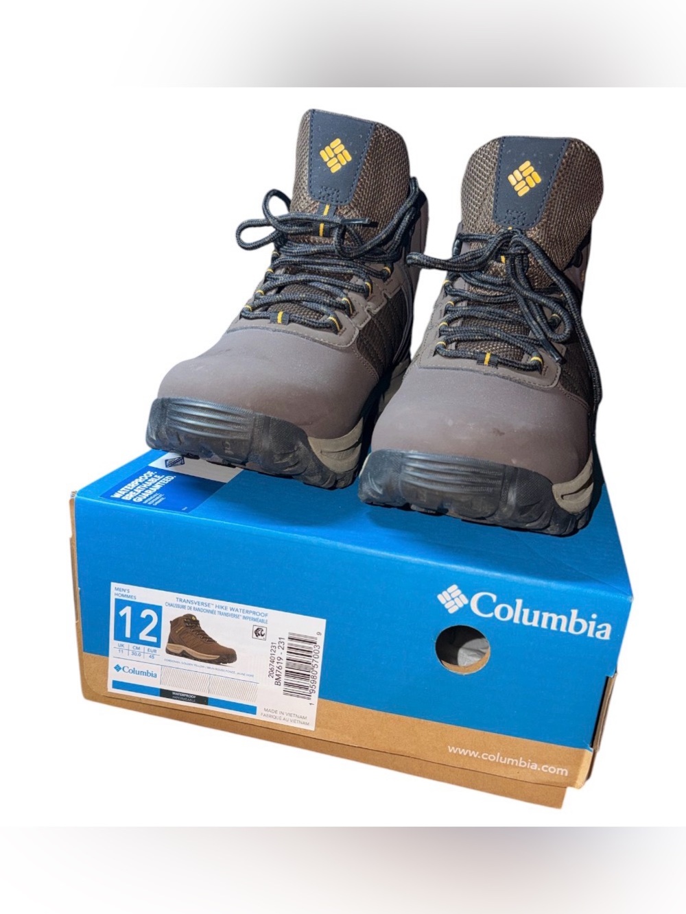 🔥  Columbia Hiking Transverse™ Hike Waterproof Men’s Boots Size 12 🔥